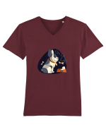 Oh La La French Bulldog Tricou mânecă scurtă guler V Bărbat Presenter