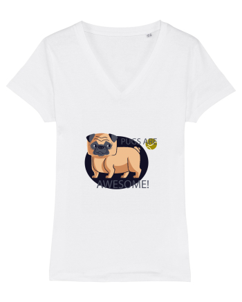 Pugs Are Awesome White