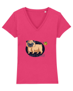 Pugs Are Awesome Tricou mânecă scurtă guler V Damă Evoker