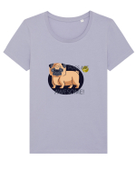 Pugs Are Awesome Tricou mânecă scurtă guler larg fitted Damă Expresser