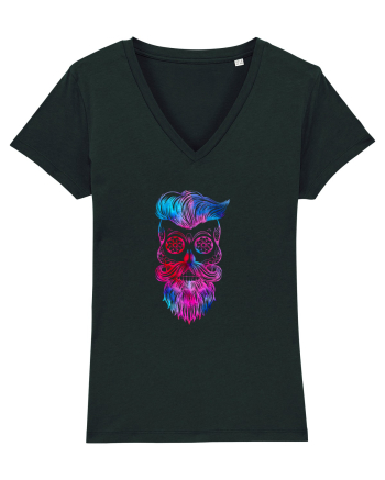 Funky Hipster Skull Black
