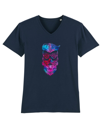 Funky Hipster Skull French Navy