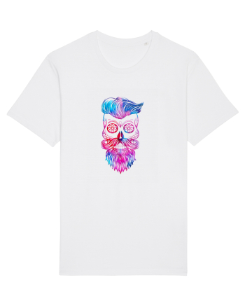 Funky Hipster Skull White