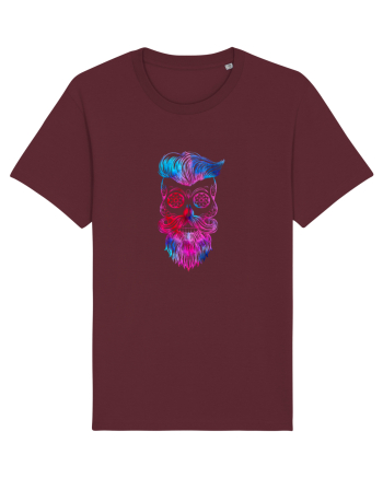 Funky Hipster Skull Burgundy
