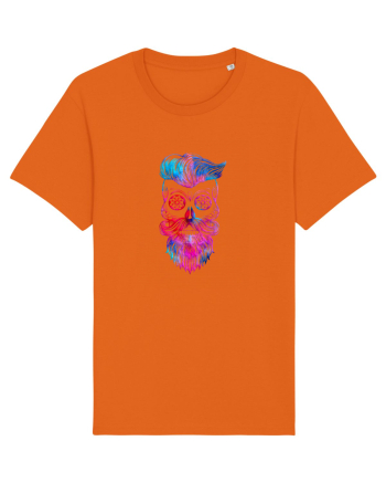 Funky Hipster Skull Bright Orange