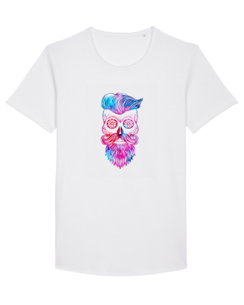 Funky Hipster Skull White