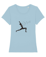 Yoga for Soul Tricou mânecă scurtă guler larg fitted Damă Expresser
