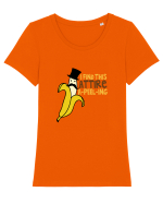 A-peeling Banana Tricou mânecă scurtă guler larg fitted Damă Expresser