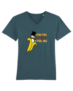 A-peeling Banana Tricou mânecă scurtă guler V Bărbat Presenter