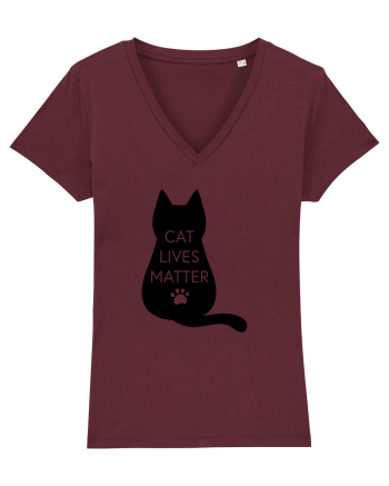 Cat Lives Matter Burgundy