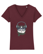 Cat Music Tricou mânecă scurtă guler V Damă Evoker