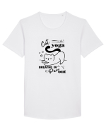 Cat Yoga Tricou mânecă scurtă guler larg Bărbat Skater