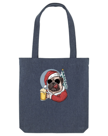 Cool Christmas Pug Midnight Blue