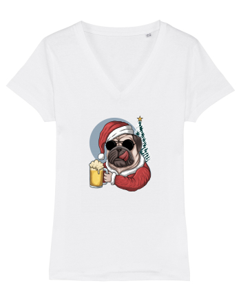Cool Christmas Pug White