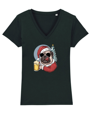 Cool Christmas Pug Black