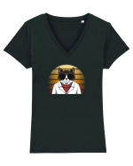 SophistiCat Tricou mânecă scurtă guler V Damă Evoker