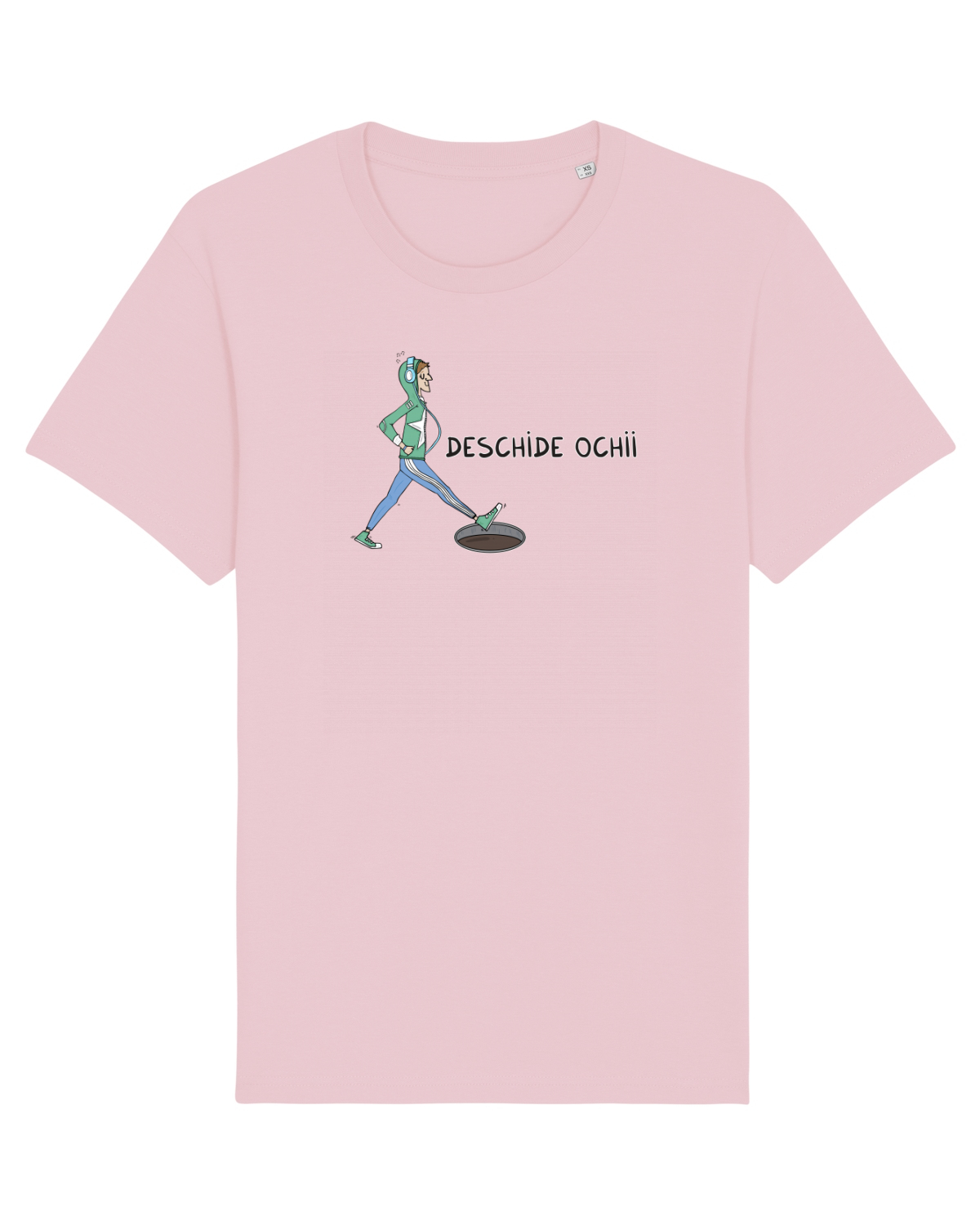 Tricou mânecă scurtă Unisex Rocker Cotton Pink