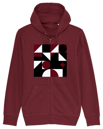 Arta Abstracta Modernista Burgundy
