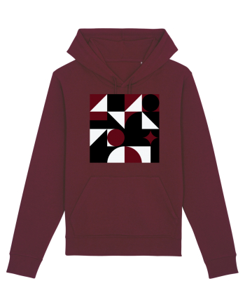 Arta Abstracta Modernista Burgundy