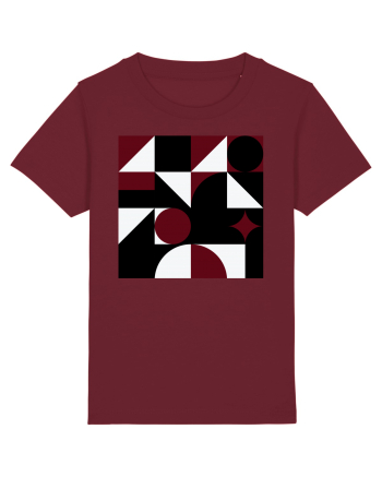 Arta Abstracta Modernista Burgundy