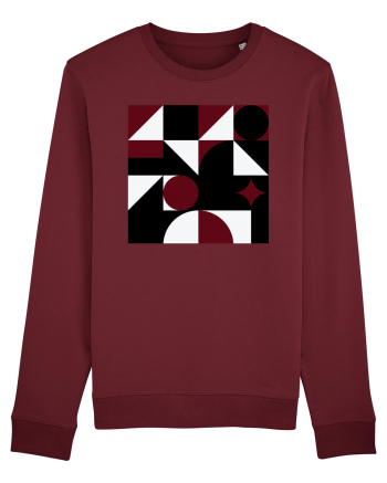 Arta Abstracta Modernista Burgundy