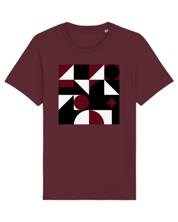 Arta Abstracta Modernista Burgundy