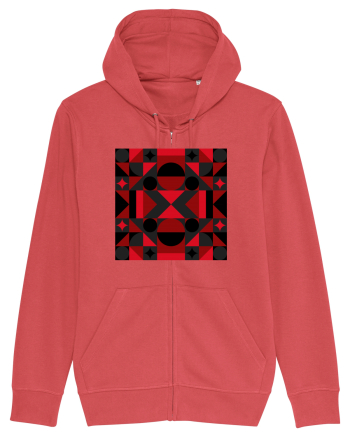 Arta Abstracta Modernista Carmine Red