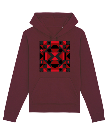 Arta Abstracta Modernista Burgundy