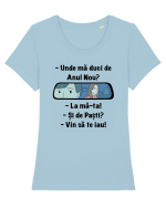 Unde ma duci de anul nou ?  Tricou mânecă scurtă guler larg fitted Damă Expresser