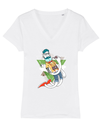 Hipster Cartoon White