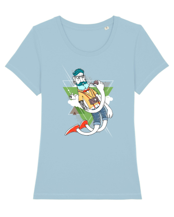 Hipster Cartoon Sky Blue