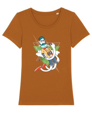 Hipster Cartoon Roasted Orange