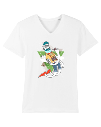 Hipster Cartoon White