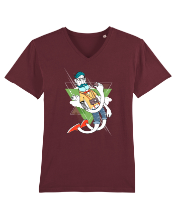 Hipster Cartoon Burgundy