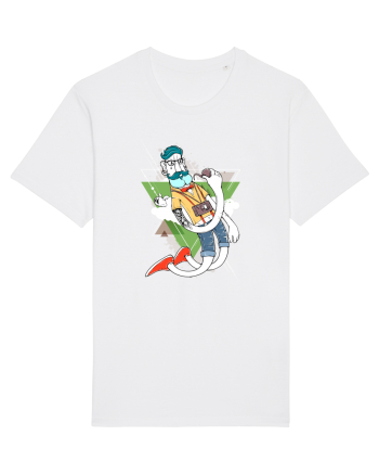 Hipster Cartoon White