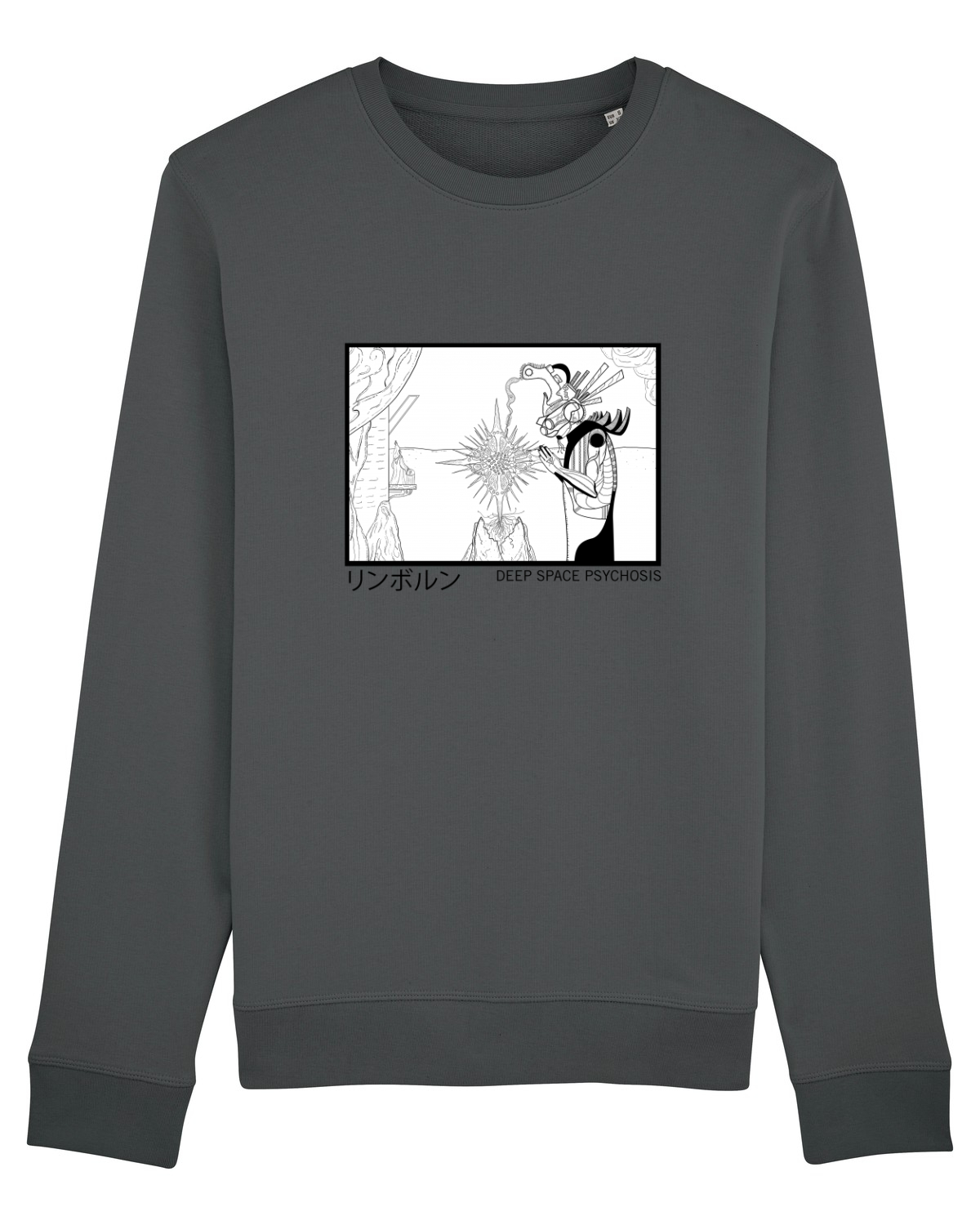 Bluză mânecă lungă Unisex Rise Anthracite