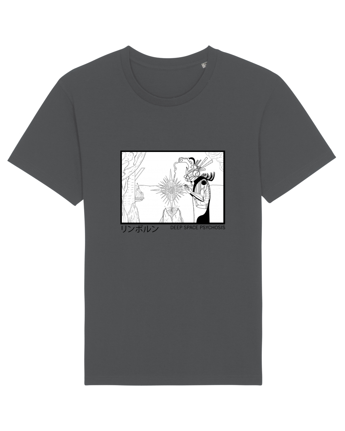 Tricou mânecă scurtă Unisex Rocker Anthracite