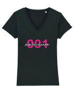 Player 001 Squid Game Tricou mânecă scurtă guler V Damă Evoker