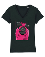 Pink Guardian Squid Game Tricou mânecă scurtă guler V Damă Evoker
