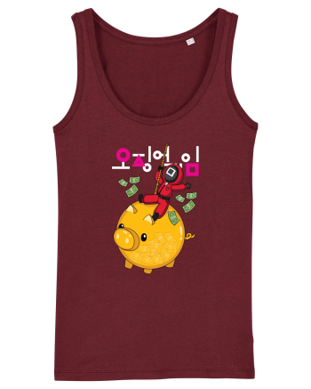 Money Pig Squid Game Burgundy