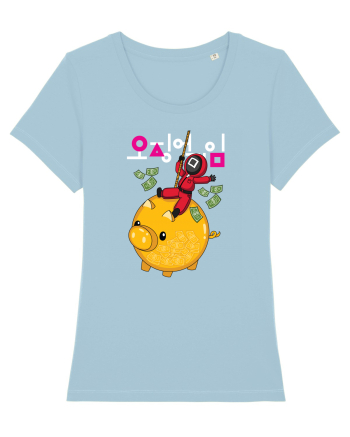 Money Pig Squid Game Sky Blue