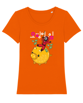 Money Pig Squid Game Bright Orange