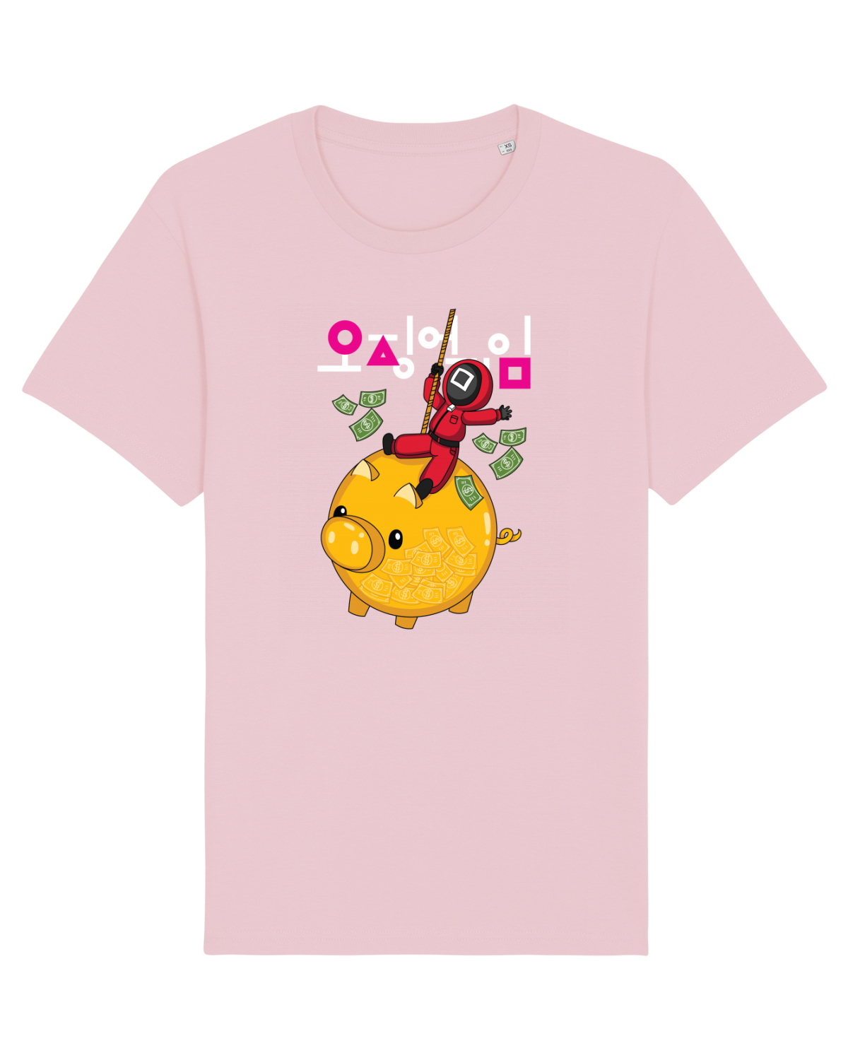 Tricou mânecă scurtă Unisex Rocker Cotton Pink