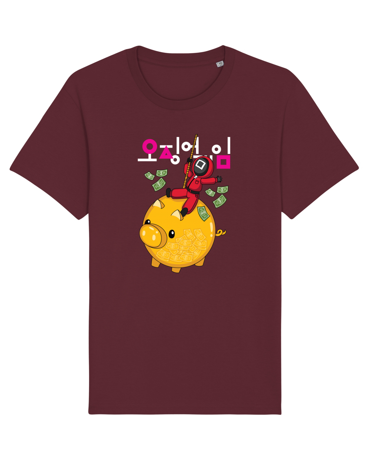 Tricou mânecă scurtă Unisex Rocker Burgundy