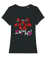 Guardians Shhh Squid Game Tricou mânecă scurtă guler larg fitted Damă Expresser