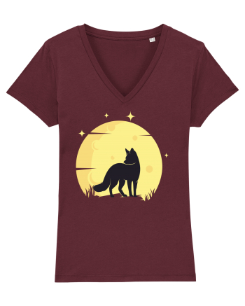Vulpe la Luna Galben Burgundy