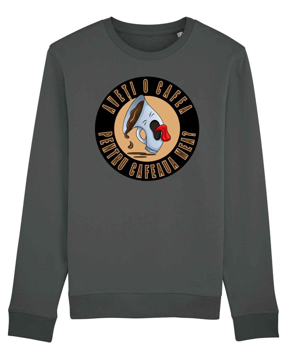Bluză mânecă lungă Unisex Rise Anthracite