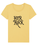 Her Trick Halloween Tricou mânecă scurtă guler larg fitted Damă Expresser