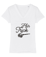 Her Trick Halloween Tricou mânecă scurtă guler V Damă Evoker