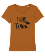 I'm His Witch Halloween Tricou mânecă scurtă guler larg fitted Damă Expresser